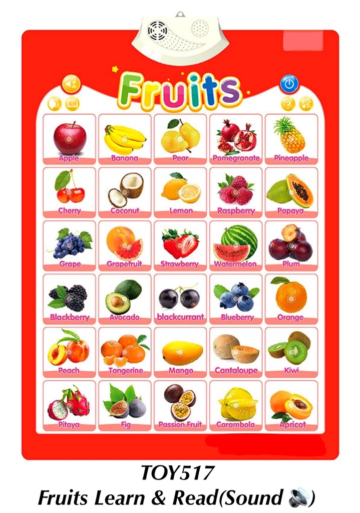 Fruits Learn & Read (With Sound)