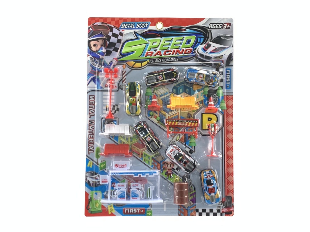 Metal Pull Back Racing Car Set