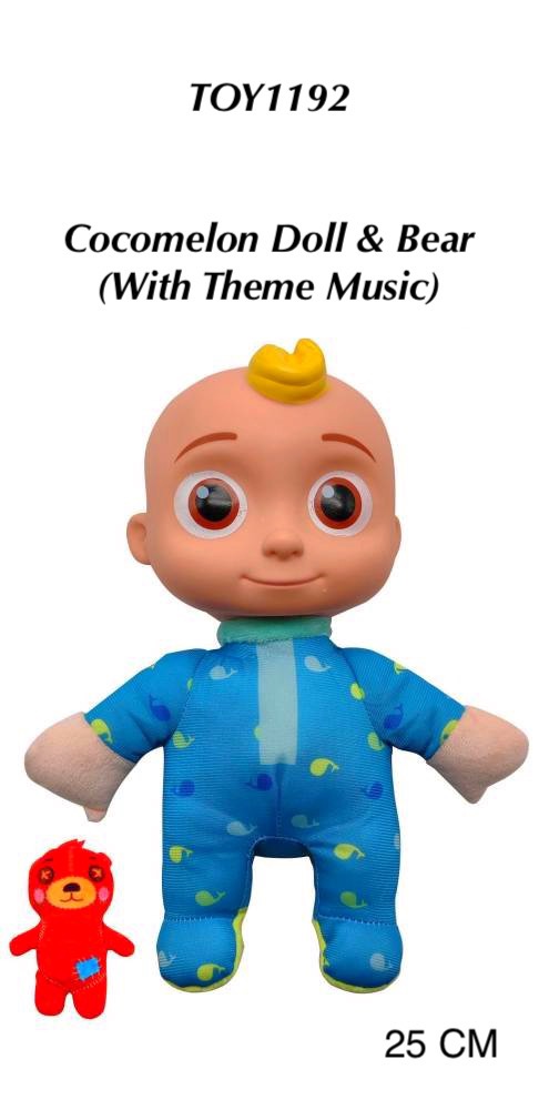 Cocomelon Doll & Bear (With Theme Music)