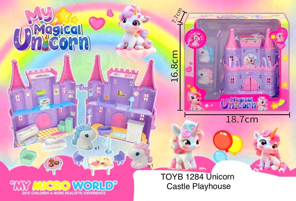 Unicorn Castle Playhouse Set