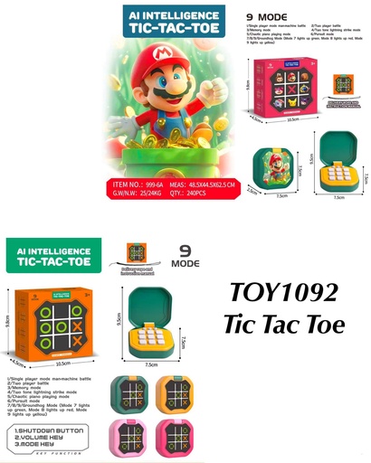 [TOY1092(Aug25)] Tic Tac Toe Game